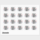 Beste moeder ooit script met Delicate Leaf Vierkante Sticker (Vel)