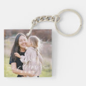Beste moeder ooit script Moederdag foto Keepsake Sleutelhanger (Achterkant)