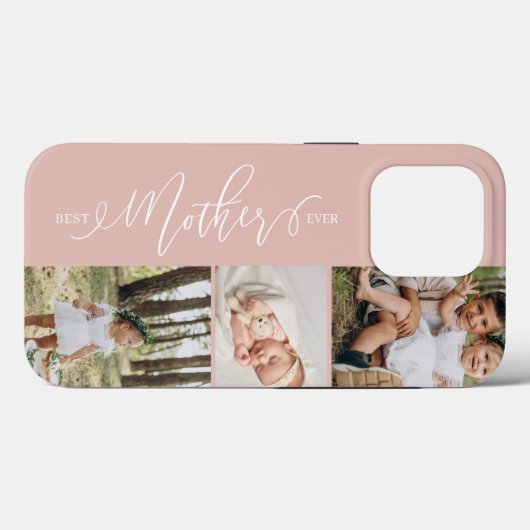 Beste Moeder ooit Script Moederdag Fotocollage Case-Mate iPhone Case (Achterkant (horizontaal))