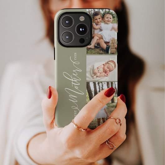 Beste moeder ooit script Moederdag fotocollage Case-Mate iPhone Case
