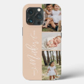 Beste Moeder ooit Script Moederdag Fotocollage Case-Mate iPhone Case (Achterkant)