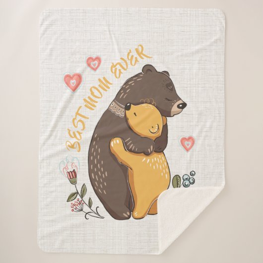 Beste moeder ooit Sherpa Blankets, moederdag gift Sherpa Deken (Voorkant)