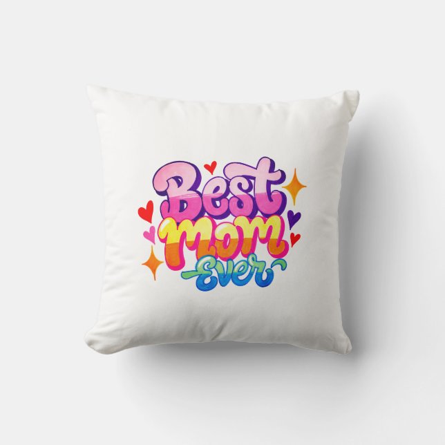 Beste moeder ooit (stijl 1) kussen (Voorkant)