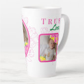 Beste moeder ooit, True Love 2 foto Latte Mok (Rechterhoek)