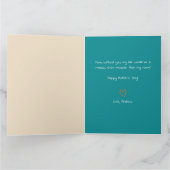 Beste moeder ooit typografie Floral Moederdag Kaart (Binnen)