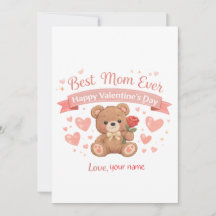 Beste Moeder Ooit Valentijnshartjes Wenskaart