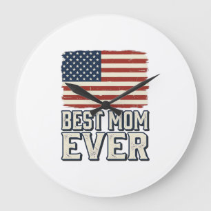 Beste moeder ooit vintage Amerikaanse vlag shirt o Grote Klok