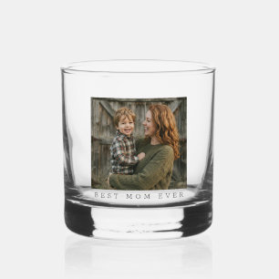 Beste moeder ooit volledige foto Moederdag geperso Whisky Glas