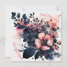 Beste Moeder Ooit Waterverf Bloemen
