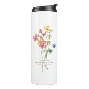Beste moeder ooit Wildflower Boeket Thermosbeker
