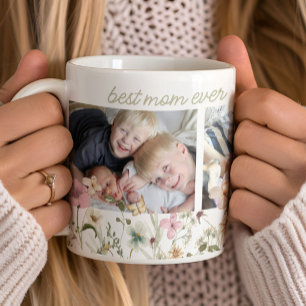 Beste moeder ooit Wildflower Foto Koffiemok