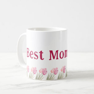 Beste Moeder Ooit Zacht Roze Bloemige Moederdag Koffiemok