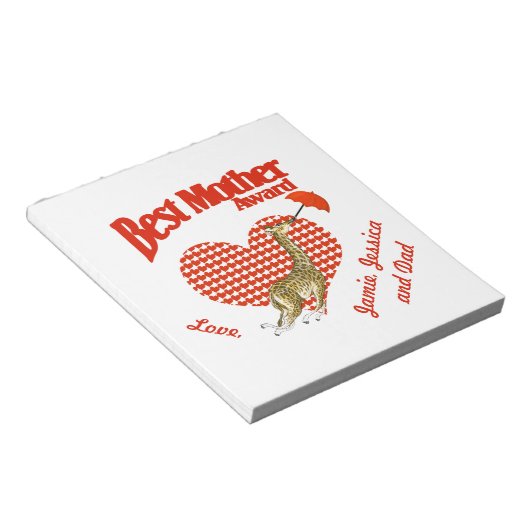 Beste Moeder Prijs Notitieblok (Schuin)