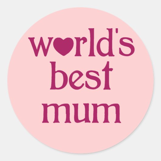 Beste moeder ronde sticker (Voorkant)