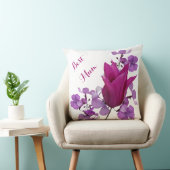 Beste moeder  roze tulp bloemenvrolijk moeder's kussen (Stoel)