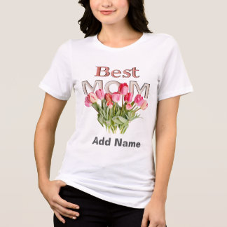 Beste Moeder Roze Tulpen - Elegant Moederdag Gesch Tri-Blend Shirt