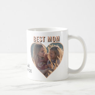 Beste Moeder Schattig Hart Foto Moederdag Koffiemok
