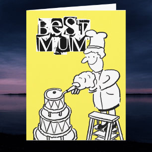 Beste Moeder Taart Maker Versieren Grote Taart Kaart