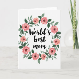Beste Moeder Ter Wereld Bloemkaart Kaart
