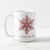 Beste moeder ter wereld Bourgondië Snowflake Koffiemok (Links)