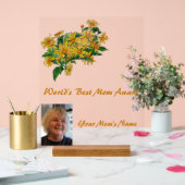 Beste moeder ter wereld Daisy Award Acryl Bord (Huwelijk)