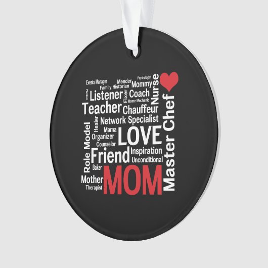 Beste moeder ter wereld - Moederdag of verjaardag Ornament (voorkant)