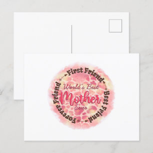 Beste moeder ter wereld ooit eerste vriendin beste briefkaart