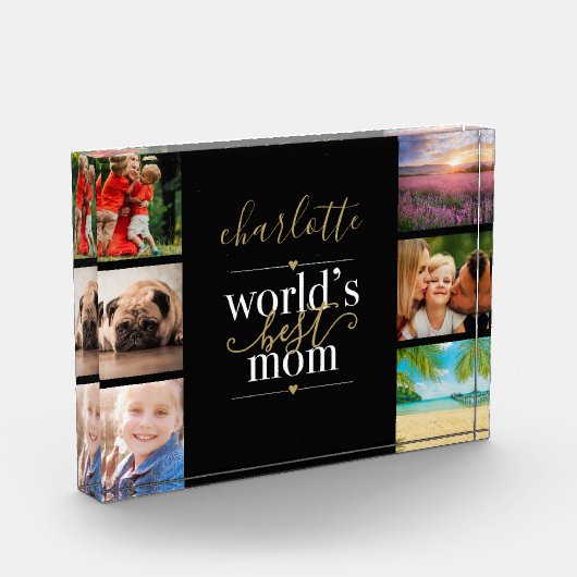 Beste Moeder Ter Wereld Persoonlijk 6 Fotoblokken (Links)