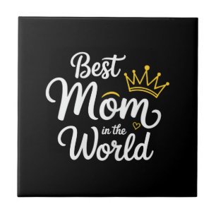 Beste Moeder Ter Wereld T-shirt Vrouwen Beste Moed Tegeltje