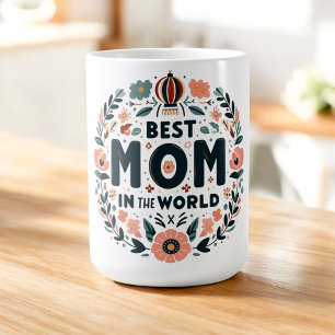 Beste Moeder van de Wereld - Bloemenkrans Koffiemok