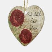 Beste moeder van de wereld keramisch ornament (Links)