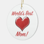 Beste moeder van de wereld keramisch ornament (Links)