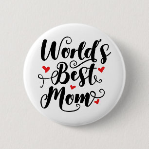 Beste moeder van de wereld ronde button 5,7 cm