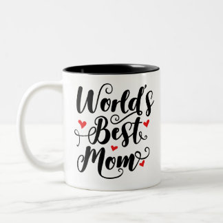 Beste moeder van de wereld tweekleurige koffiemok