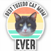 Beste Moeder van een Tuxedo Kat Ooit Sticker (Voorkant)
