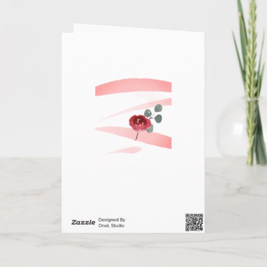 Beste Moeder Waterverf Roos Bloemen Moederdag Kaart (Achterkant)