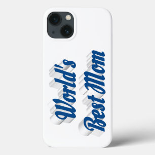 Beste moeder zee blauwe tekst iPhone 13 hoesje