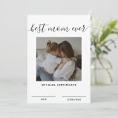 Beste Moederdag van het Certificaat van de Mam ooi Kaart (Staand voorkant)