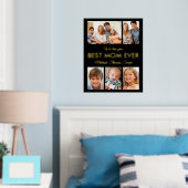 Beste Moederdag van Mam Ever Foto Collage Folie Afdrukken (Insitu (Slaapkamer))