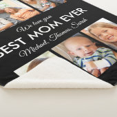 Beste Moederdag van Mam Ever Foto Collage Sherpa Deken (3/4)