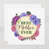 Beste Moederdag voor bloederige borstvoeding Bedankkaart (Voorkant / Achterkant)