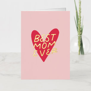 Beste Moederdag voor Mam Ever Modern Handlettering Folie Wenskaart