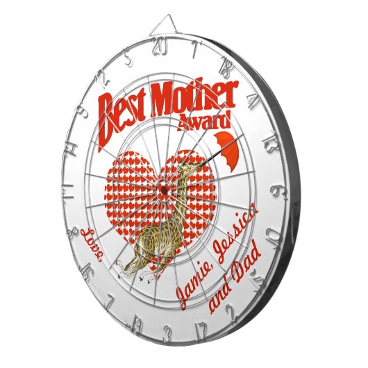 Beste moederonderscheiding dartbord (Voorkant Rechts)