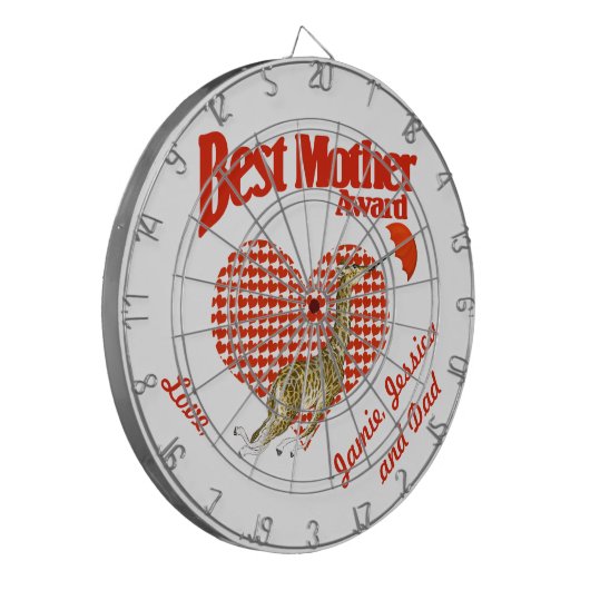 Beste moederonderscheiding dartbord (Voorkant Links)