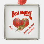 Beste moederonderscheiding metalen ornament (Voorkant)