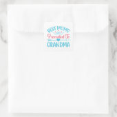 Beste moeders worden gepromoveerd tot oma Moeder o Vierkante Sticker (Tas)