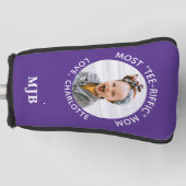 Beste MOM Aangepaste Foto Gepersonaliseerd Monogra Golfheadcover (Voorkant)