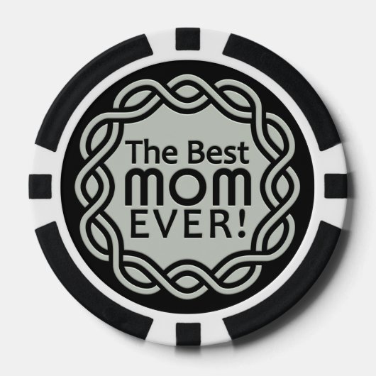 BESTE MOM aangepaste monogram poker chips (Voorkant)