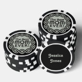BESTE MOM aangepaste monogram poker chips (Opstapeling)
