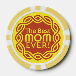 BESTE MOM aangepaste monogram poker chips